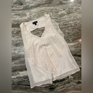 White A.Byer Sleeveless Blouse Women’s Size Large